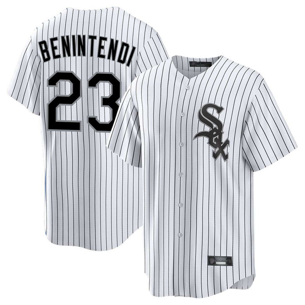 C.White Sox #23 Andrew Benintendi Player White Stripe Home Game Jdoa Stitched Jerseys
