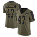 B.Bills #47 Christian Benford Player Olive Salute To Service Limited Jdoa Stitched Jerseys