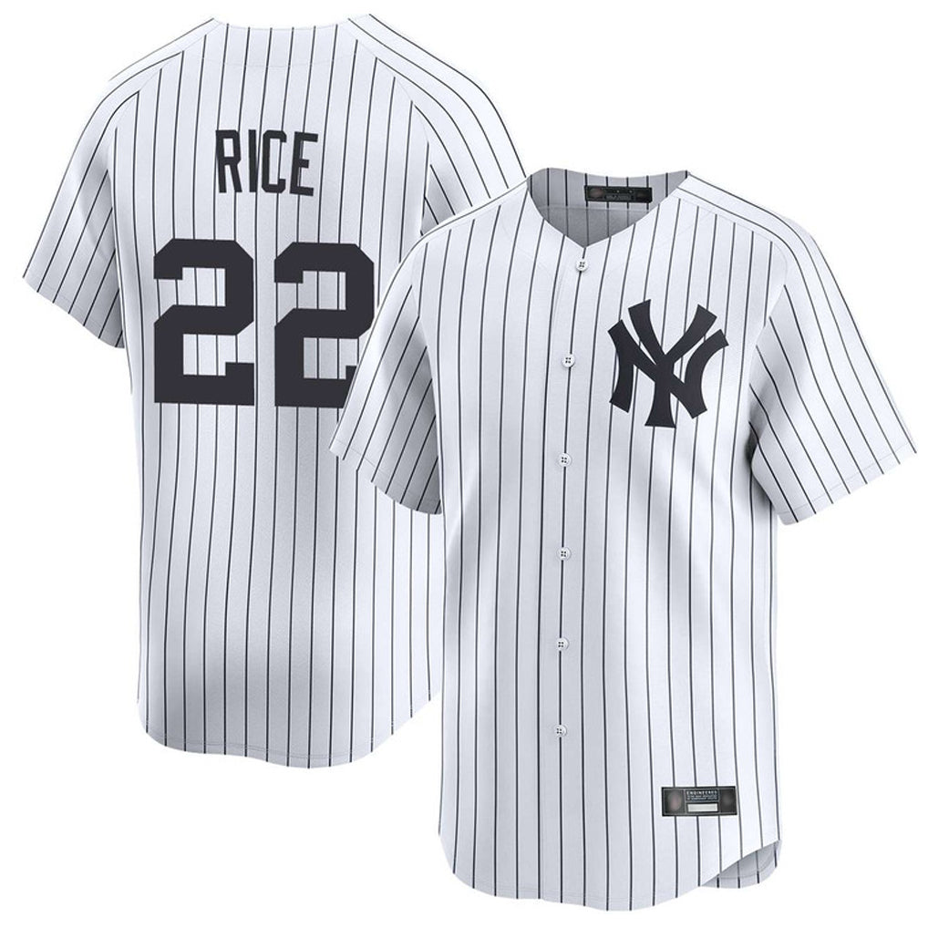NY.Yankees #22 Ben Rice Player White Limited Home Jdoa Stitched Jerseys
