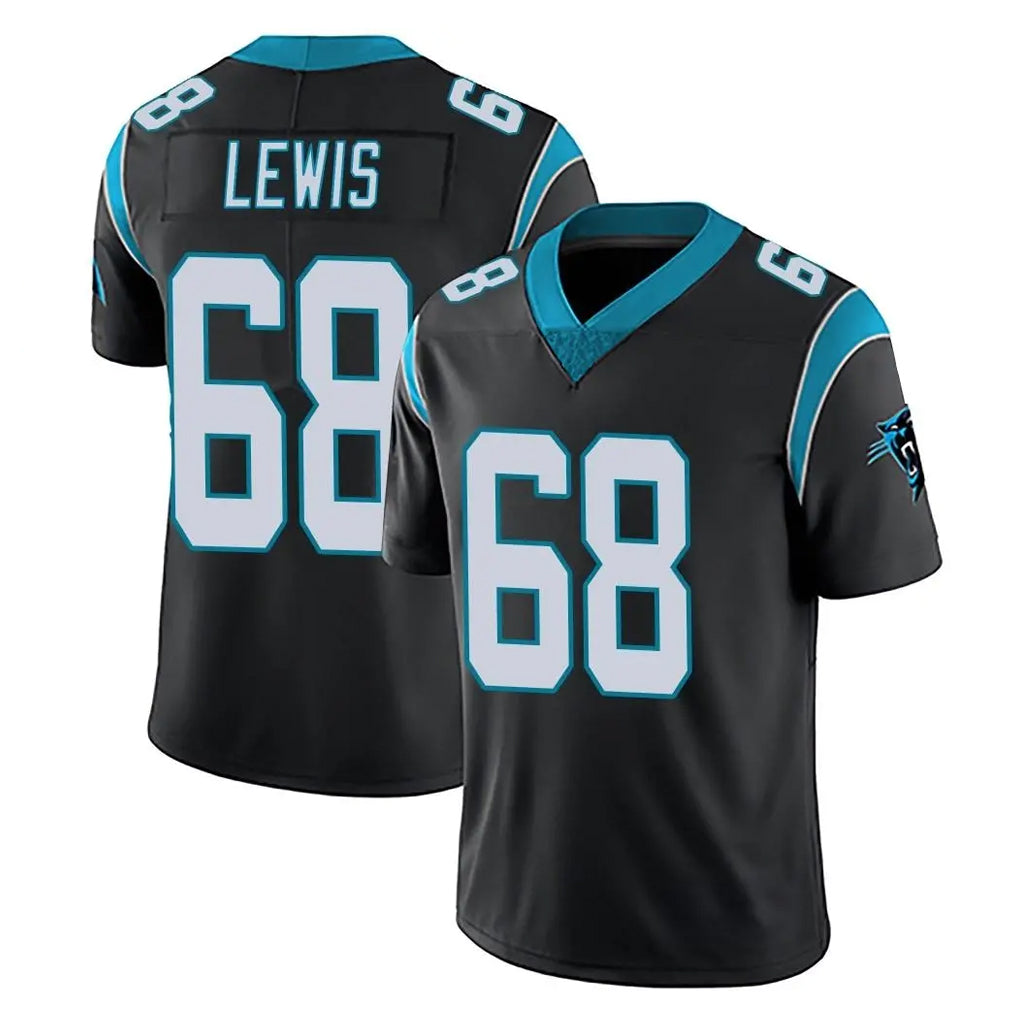 C.Panthers #68 Damien Lewis Player Black Vapor Untouchable Limited Game Jdoa Stitched Jerseys