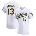 Athletics #13 Luis Barrera Player White Limited Elite Home Game Jdoa Stitched Jerseys