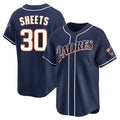S.Diego Padres #30 Gavin Sheets Player Navy Cooperstown Collection Limited Home Jdoa Stitched Jerseys