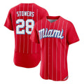 M.Marlins #28 Kyle Stowers Player Red City Connect Home Limited Elite Jdoa Stitched Jerseys