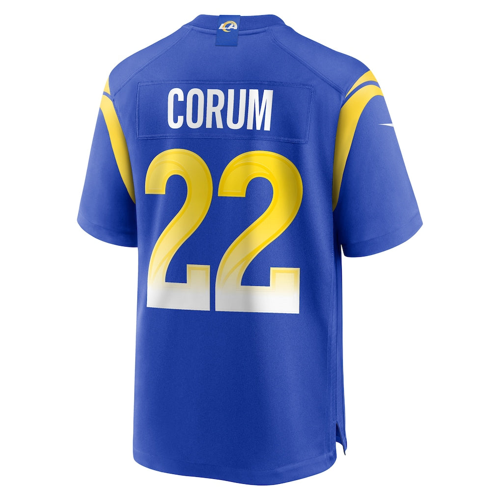 Jdoa LA.Rams #22 Blake Corum Royal Player Game Jersey