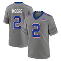 B.Bills #2 DJ Moore Player Gray Nickel City Home Game Jdoa Stitched Jerseys