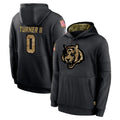 C.Bengals #0 DJ Turner II Player Black Salute to Service Pullover Hoodies Limited Jdoa Stitched Jerseys