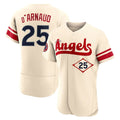 LA.Angels #25 Travis d'Arnaud Player Cream City Connect Limited ELite Home Jdoa Stitched Jerseys