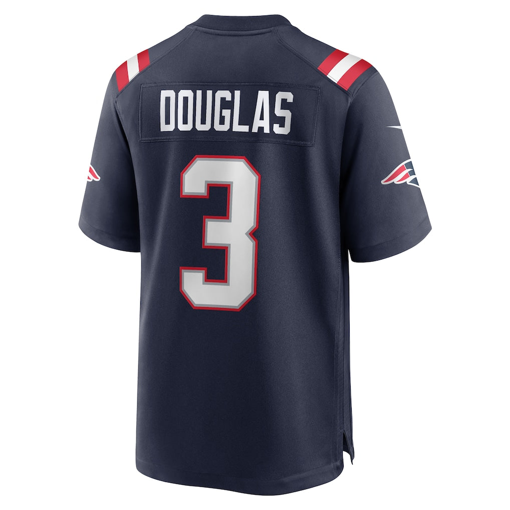 Jdoa NE.Patriots #3 Demario Douglas Navy Game Jersey