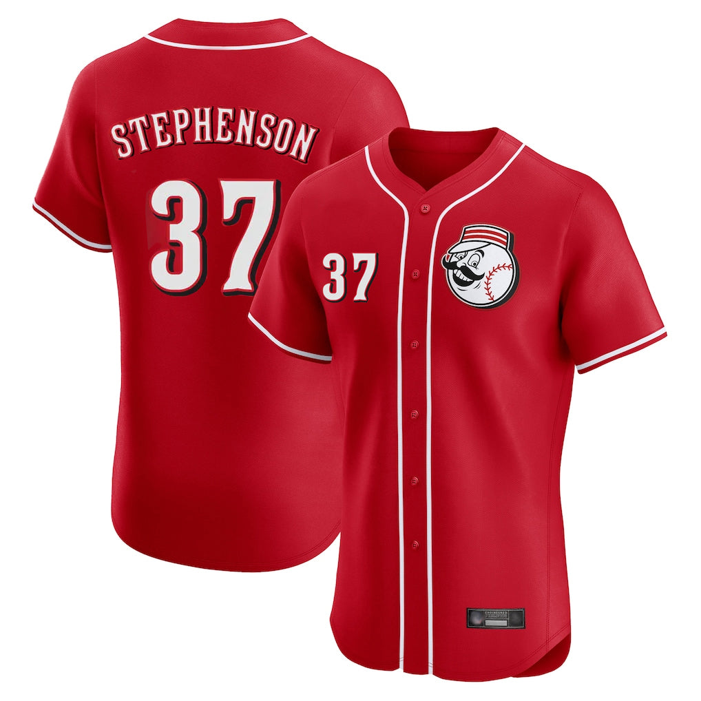 C.Reds #37 Tyler Stephenson Player Red Limited Elite Home Game Jdoa Stitched Jerseys