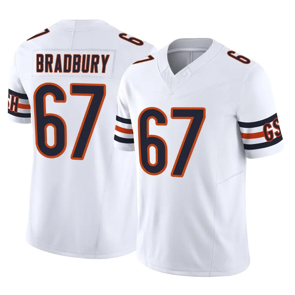 C.Bears #67 Garrett Bradbury Player White Vapor F.U.S.E. Limited Home Game Jdoa Stitched Jerseys