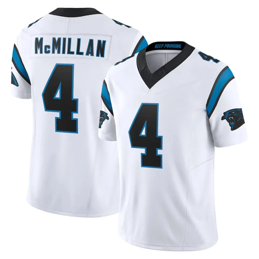 C.Panthers #4 Tetairoa McMillan Player White Vapor F.U.S.E. Limited Home Game Jdoa Stitched Jerseys