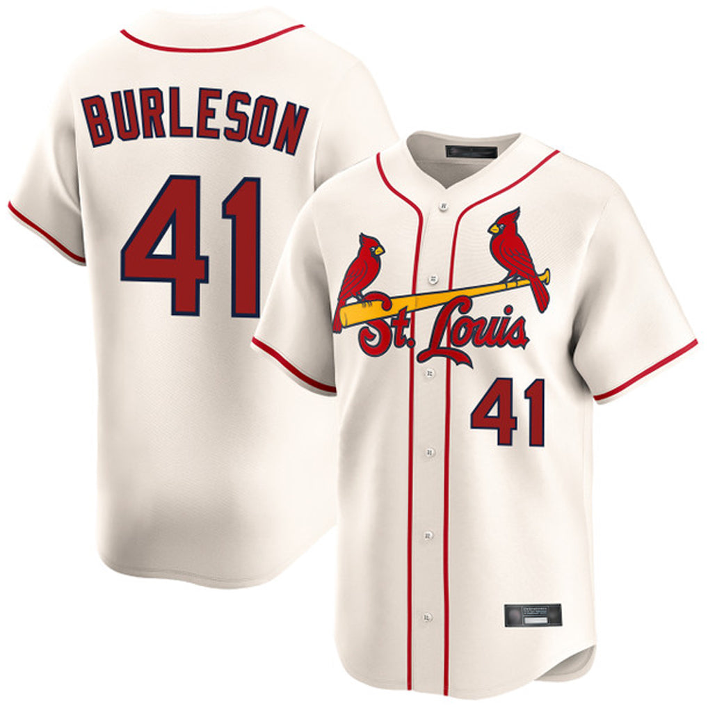 St. Louis Cardinals #41 Alec Burleson Player Cream Home Limited Jdoa Stitched Jerseys