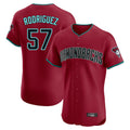 A.Diamondbacks #57 Eduardo Rodriguez Player Red Limited Elite Home Game Jdoa Stitched Jerseys