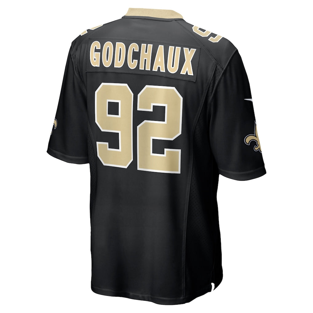 Jdoa NO.Saints #92 Davon Godchaux Black Team Game Jersey