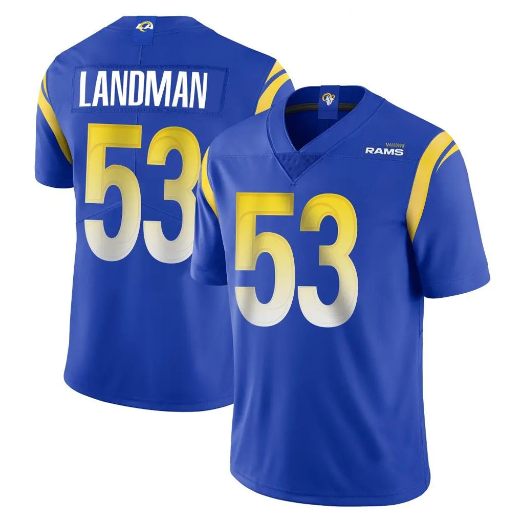 LA.Rams #53 Nate Landman Player Royal Limited Vapor Untouchable Home Game Jdoa Stitched Jerseys