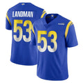 LA.Rams #53 Nate Landman Player Royal Limited Vapor Untouchable Home Game Jdoa Stitched Jerseys
