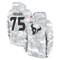 H.Texans #75 Wyatt Teller Player Arctic Camo Salute to Service Hoodies Limited Game Jdoa Stitched Jerseys