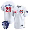 C.Cubs #23 Ryne Sandberg Player White Vapor Premier Limited Home Jdoa Stitched Jerseys