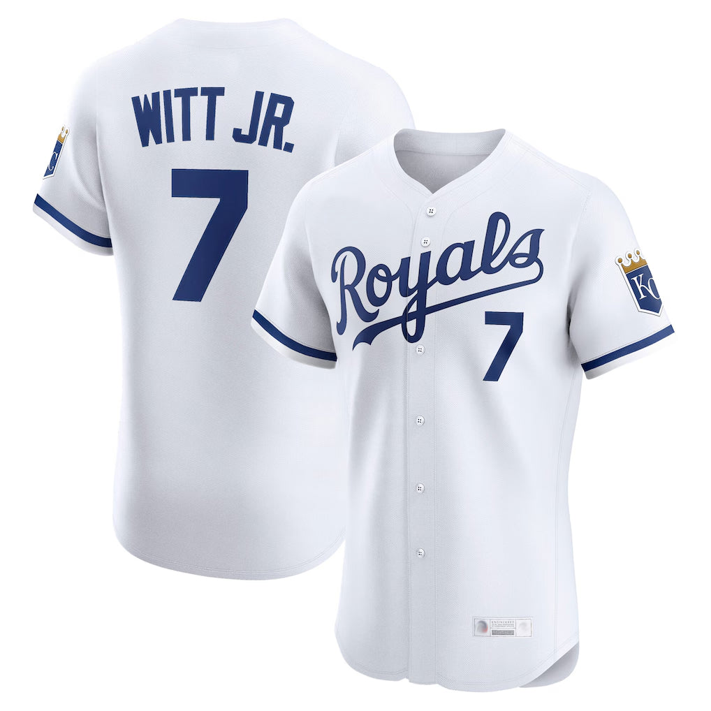 KC.Royals #7 Bobby Witt Jr. Player White Alt Limited Elite Home Jdoa Stitched Jerseys