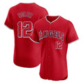 LA.Angels #12 Jorge Soler Player Red Home Limited Elite Jdoa Stitched Jerseys