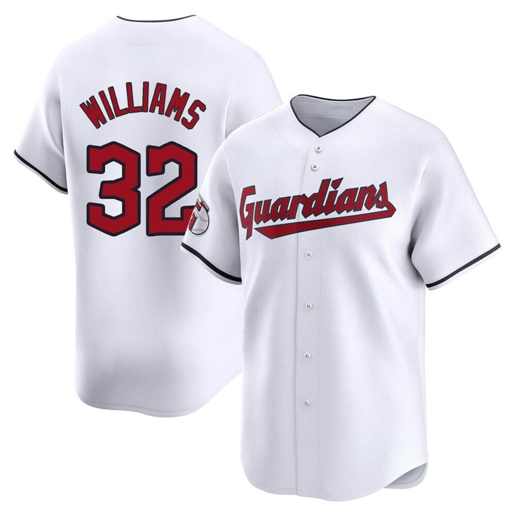 C.Guardians #32 Gavin Williams Player White Limited Home Jdoa Stitched Jerseys