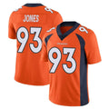 D.Broncos #93 D.J. Jones Player Orange Color Vapor Untouchable Limited Game Jdoa Stitched Jerseys