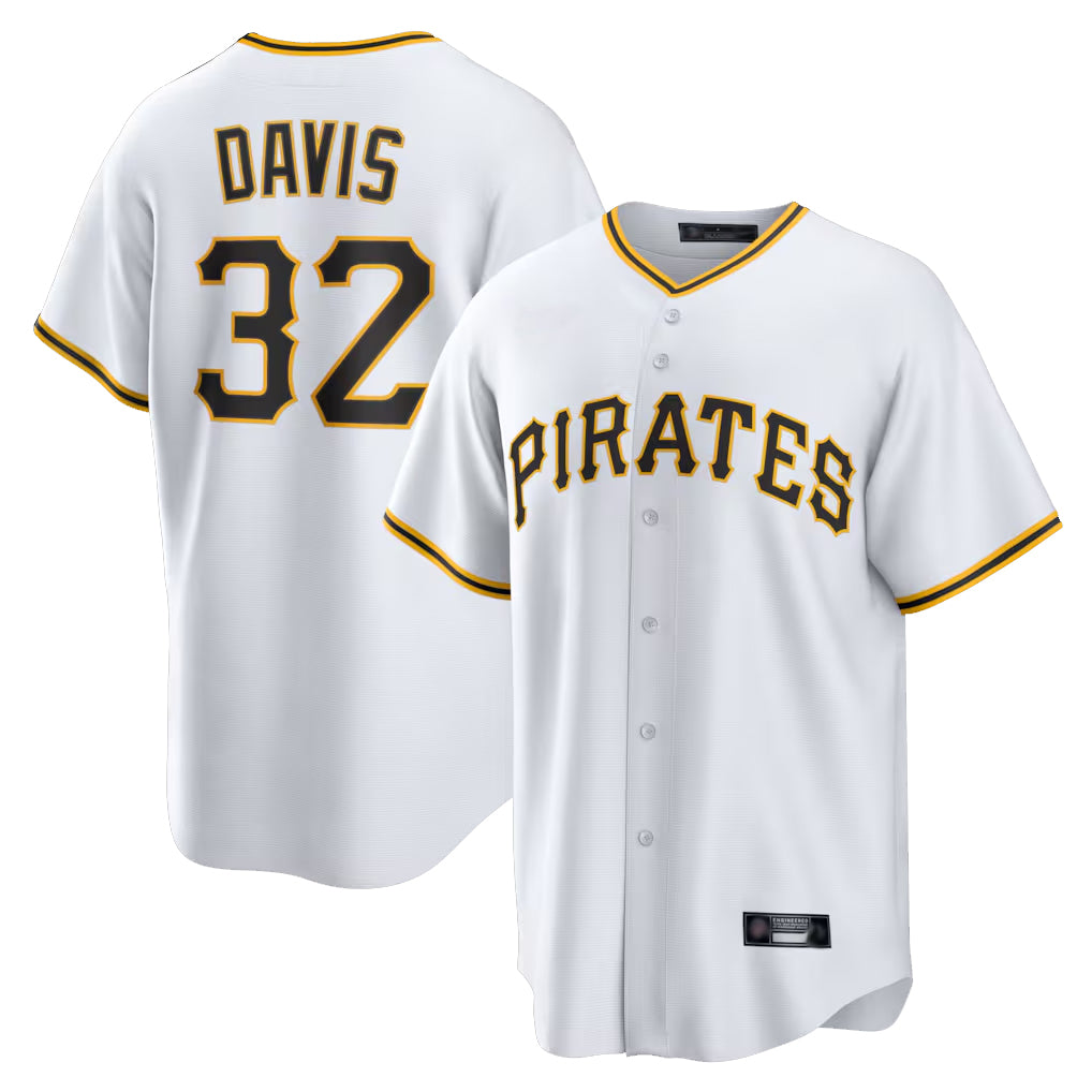 P.Pirates #32 Henry Davis Player White Home Game Jdoa Stitched Jerseys