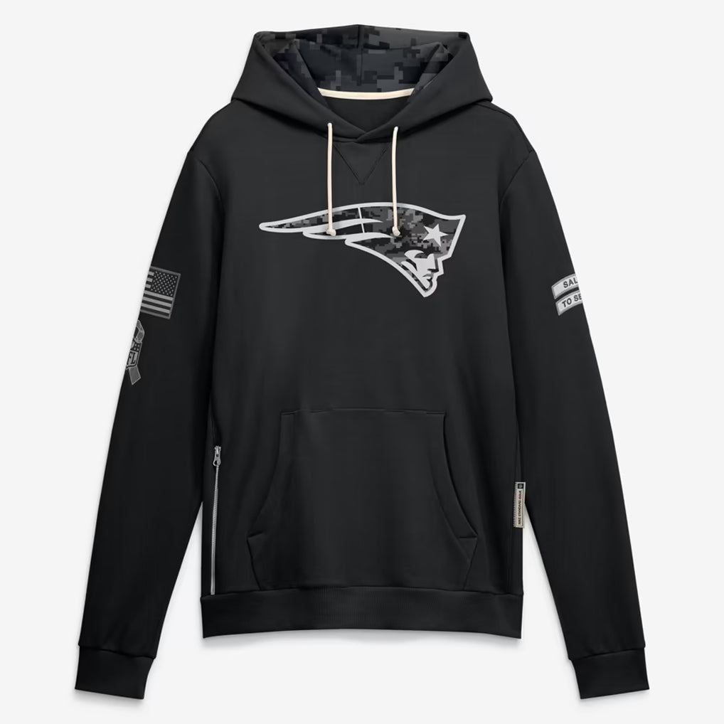 NE.Patriots 2026 Black Logo Pullover Hoodies Limited Game Edoa Stitched Jerseys