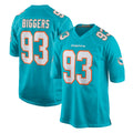 M.Dolphins #93 Zeek Biggers Player Aqua Home Game Jdoa Stitched Jerseys