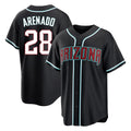 A.Diamondbacks #28 Nolan Arenado Player Black Home Game Jdoa Stitched Jerseys