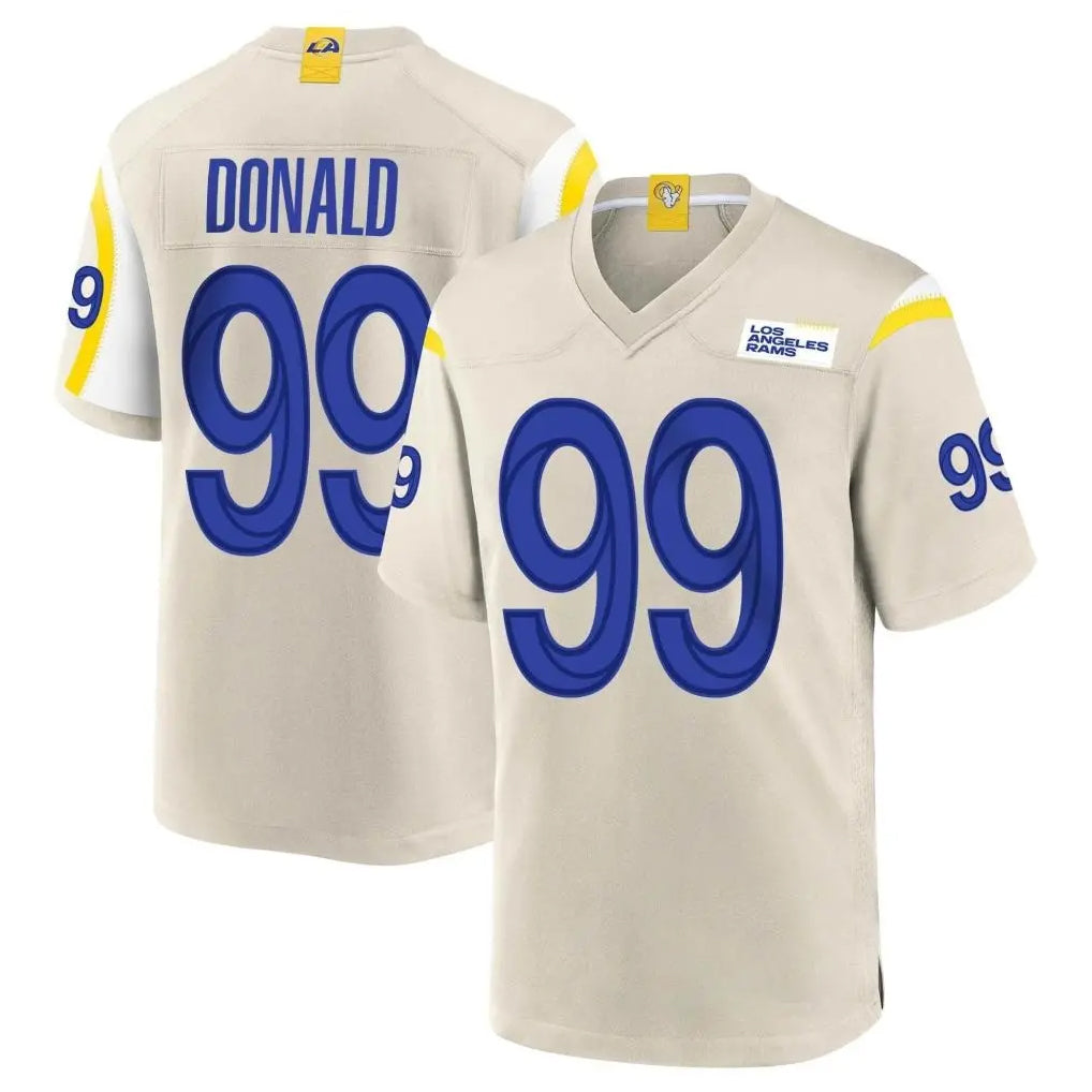 LA.Rams #99 Aaron Donald Player Bone Home Game Jdoa Stitched Jerseys