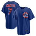 C.Cubs #7 Dansby Swanson Player Royal Home Game Jdoa Stitched Jerseys