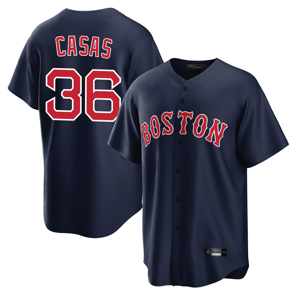 B.Red Sox #36 Triston Casas Player Navy Home Game Jdoa Stitched Jerseys