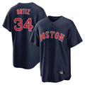 B.Red Sox #34 David Ortiz Player Navy Home Game Jdoa Stitched Jerseys