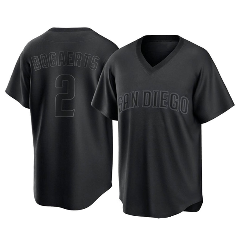 S.Diego Padres #2 Xander Bogaerts Player Black Pitch Fashion Game T-shirt Jdoa Stitched Jerseys