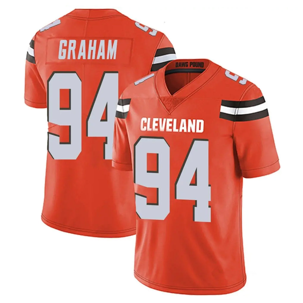 C.Browns #94 Mason Graham Player Orange Alternate Vapor Untouchable Limited Home Game Jdoa Stitched Jerseys