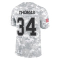 B.Bills #34 Thurman Thomas Player Arctic Camo Salute to Service Limited Jdoa Stitched Jerseys