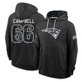 NE.Patriots #66 Will Campbell Player 2026 Black Logo Pullover Hoodies Limited Game Jdoa Stitched Jerseys