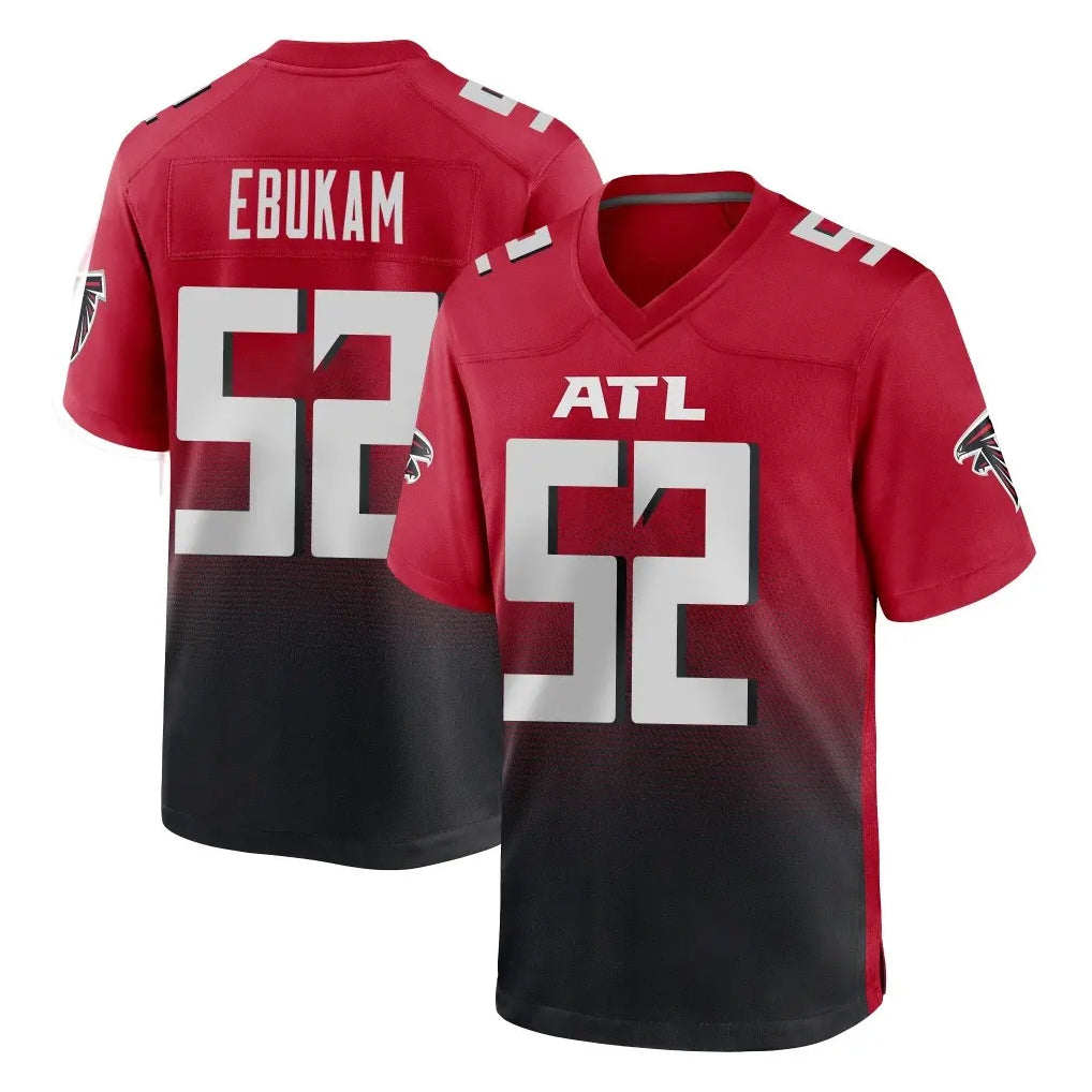 A.Falcons #52 Samson Ebukam Player Red Home Game Jdoa Stitched Jerseys