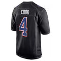 B.Bills #4 James Cook III Player Black Carbon Fashion Jdoa Stitched Jerseys