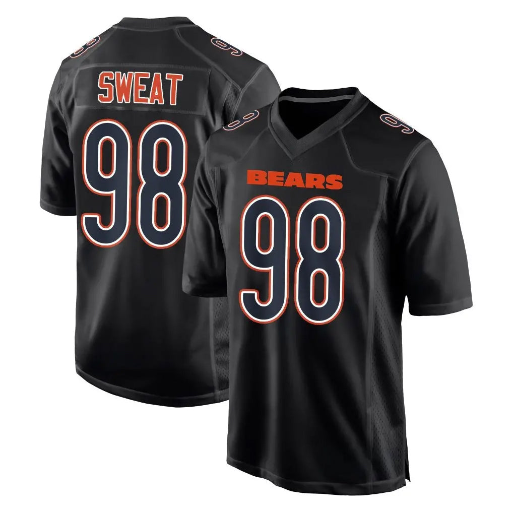 C.Bears #98 Montez Sweat Player Carbon Black Fashion Game Jdoa Stitched Jerseys