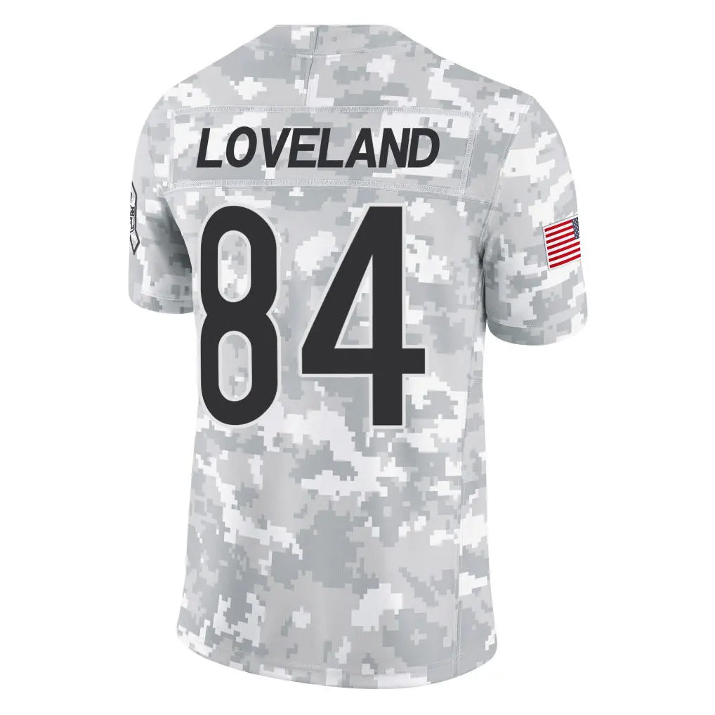 C.Bears #84 Colston Loveland Player Arctic Camo Salute to Service Limited Jdoa Stitched Jerseys
