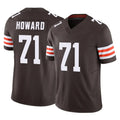 C.Browns #71 Tytus Howard Player Brown Vapor F.U.S.E. Limited Home Game Jdoa Stitched Jerseys