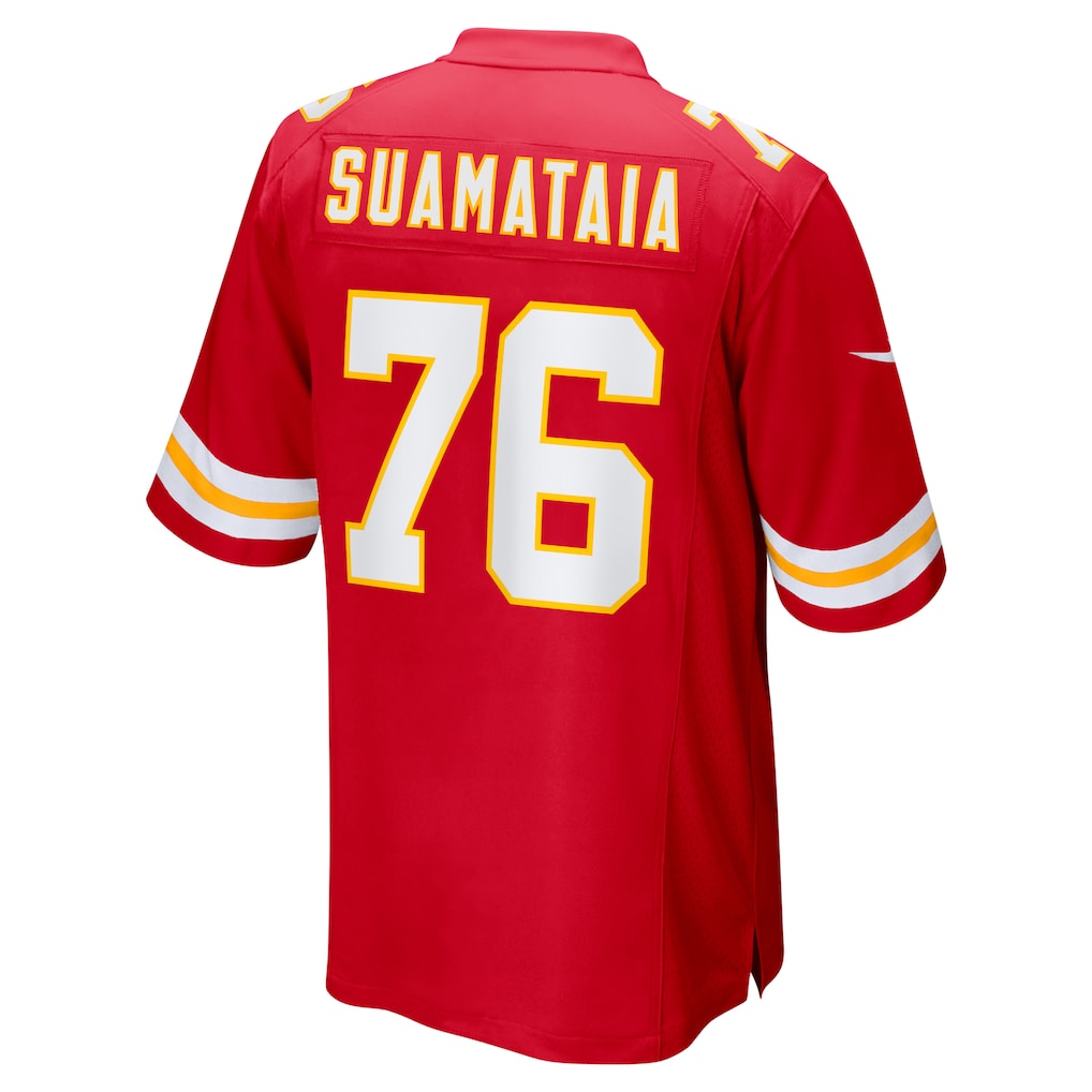 Jdoa KC.Chiefs #76 Kingsley Suamataia Red Game Jersey