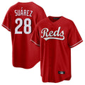 C.Reds #28 Eugenio Su¨¢rez Player Red Home Game Jdoa Stitched Jerseys