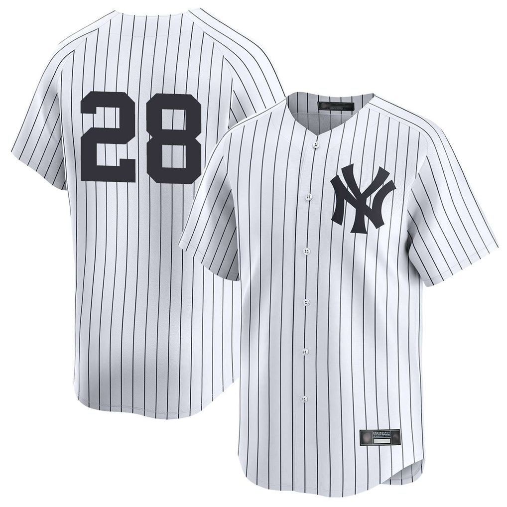 NY.Yankees #28 Austin Wells Player White Limited Jdoa Stitched Jerseys