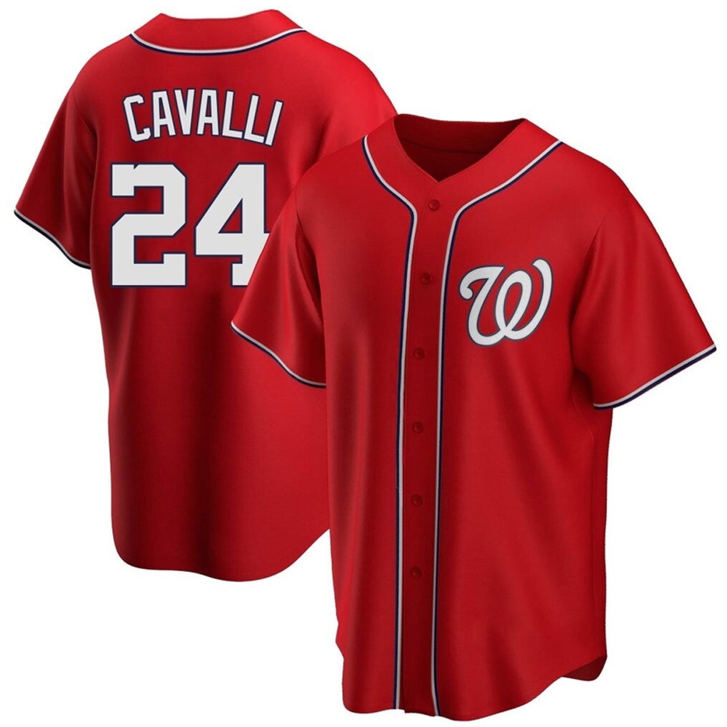 W.Nationals #24 Cade Cavalli Player Red Replica Game Jdoa Stitched Jerseys