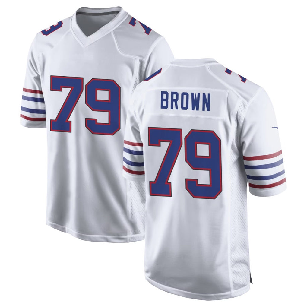 B.Bills #79 Spencer Brown Player White Alternate Game Jdoa Stitched Jerseys