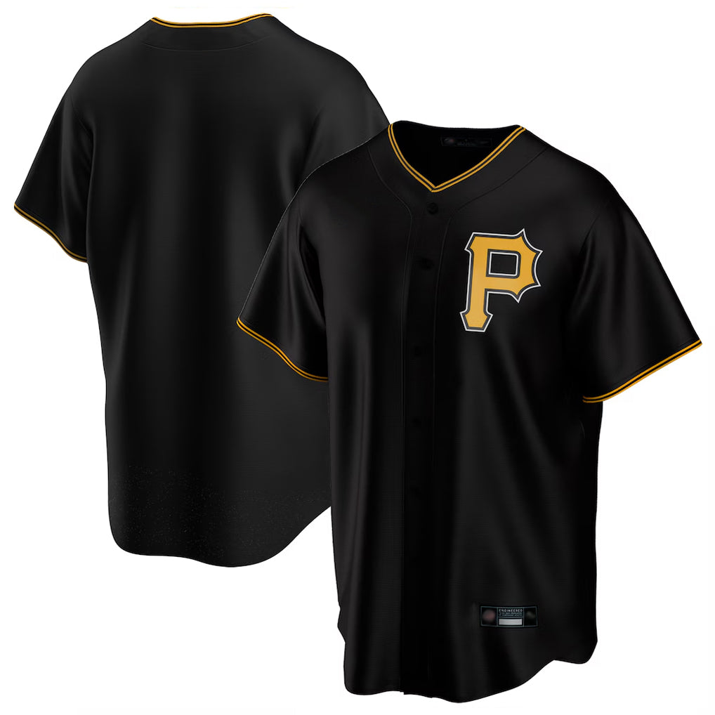 P.Pirates ## Pirates Blank Player Black Alternate 2025 Home Game Jdoa Stitched Jerseys