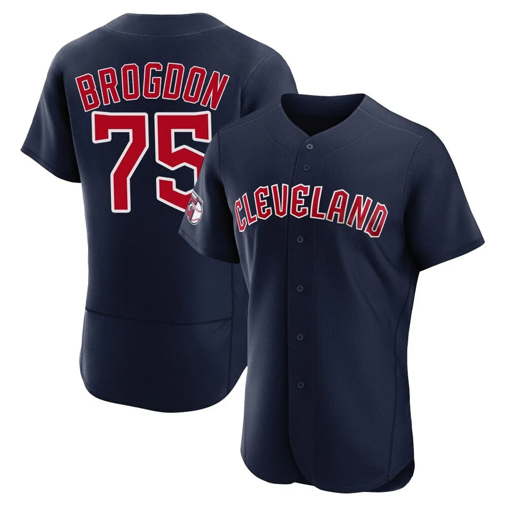 C.Guardians #75 Connor Brogdon Player Navy Limited Elite Home Jdoa Stitched Jerseys
